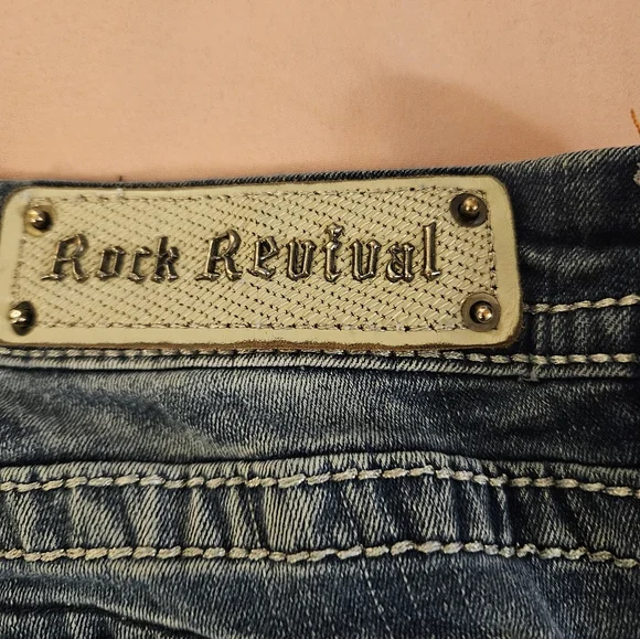 Rock Revival Blue Straight Leg Jeans Classic Denim - Picture 10 of 10